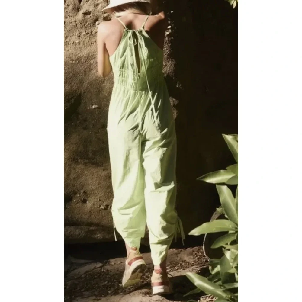 NEW FREE PEOPLE FP MOVEMENT LIMEADE GREEN ONE BETTER ONE PIECE JUMPSUIT SZ XS